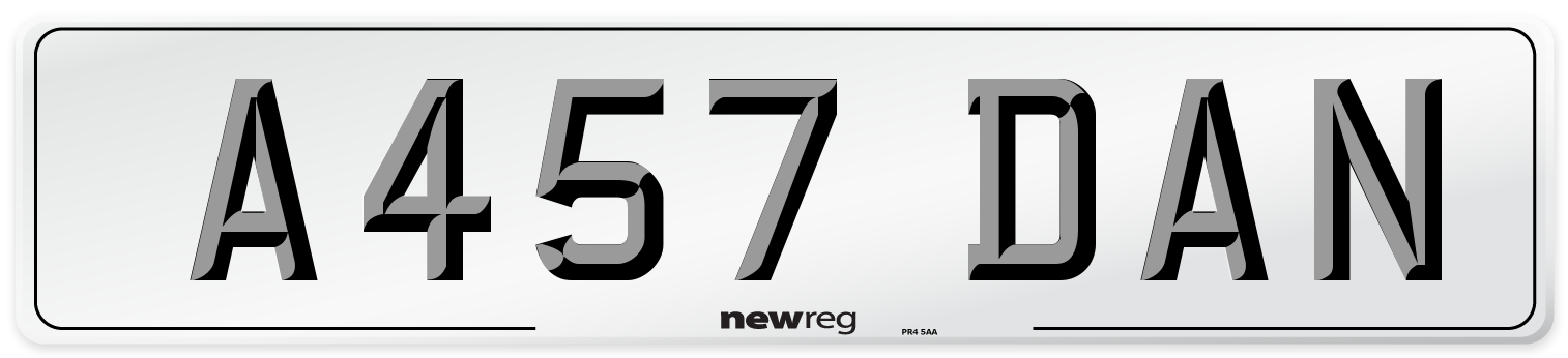 A457 DAN Number Plate from New Reg
